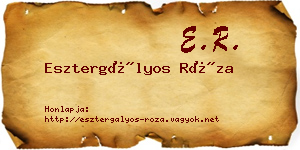 Esztergályos Róza névjegykártya